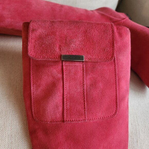 YSL Vibrant Pink Knee-High Suede Boots – US 7.5 - Picture 12 of 15